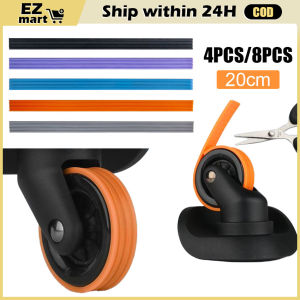 Flexible Cutting Silicone Luggage Wheels Cover Noiseless Suitcase Wheels Set of 8 Durable Luggage Wheel Covers for Noise Reduction Scratch Non-slip Protective for Suitcases