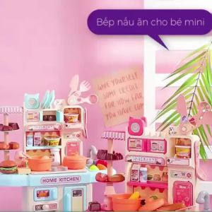 Bộ đồ chơi nhà bếp mô phỏng đồ dùng nhà bếp nấu ăn có hộp đồ chơi nấu ăn cho bé trẻ em 2 đến 4 tuổi cao 36cm