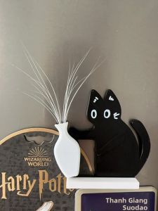 Bàn Trang Trí Bằng Nhựa Acrylic Hình Mèo Nhỏ Đẩy Bình Hoa Dễ Thương Để Bàn Văn Phòng Từ Tính Vào Tủ Lạnh Trang Trí Quà Tặng Hàng Ngày