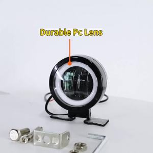 3inch Beam Headlights 12V 24V LED Work Light Bar Spot Driving LED Headlights Work Lamp Fog Pods DRL Red Halo Offroad 4WD ATV SUV