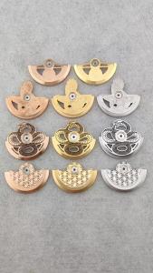 NH35 Oscillating Weight Rotors Mesh Grid Engraved Metal Rotors Compatible For NH35 NH36 NH38 NH39 4R Movement Replacement Parts