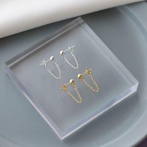 Hoa Tai Dây Chuyền Bạc Nguyên Chất S925 Cho Nữ Thời Trang Đơn Giản Cá Tính Ngắn Đa Năng Phù Hợp Với Mọi Trang Phục