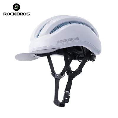 ROCKBROS Leisure Bicycle Helmet With Brim Magnetic Photochromic Goggles EU CE Certification Brompton 3-Sixty Foldable Bike Helmet Vent Breathable Bicycle Accessories