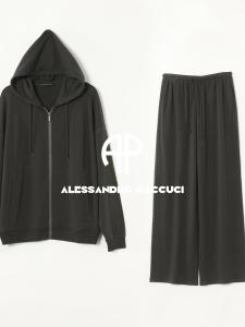 Black Label Imported Cotton Hooded Jacket and Pants Set