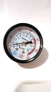 Pengukur Tekanan Udara Kompresor Drat Tengah 1/4 Inch Pressure Gauge