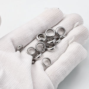 เหล็กสแตนเลสกลมแหวนลูกปัดแฮนด์เมดสร้อยคอสร้อยข้อมือเครื่องประดับสร้อยข้อมือผู้ชายสายคล้องแว่นตาลูกปัดลูกปัด