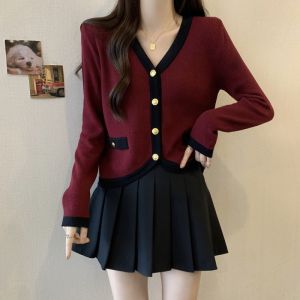 Áo Cardigan Len Ngắn Dành Cho Người Mập Slim