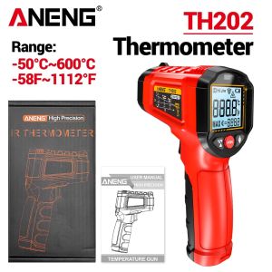 ANENG | ANENG TH202 50 to 600 Degrees Celsius High Precision LCD Backlight Handheld Pyrometer for Industrial Household and Daily Use