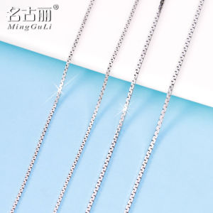 Great Wall S925 Sterling Silver Necklace Womens Clavicle Necklace Single Pure Necklace Silver Jewelry 50 Long 55cm Baiyin Chain without Pendants