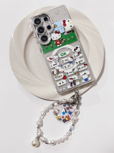 Cute Cartoon KT Cat Keyphone Case Full Cover Protection for Samsung Galaxy S25 Ultra S24FE/S24Ultra S23/S23Ultra Anti-Fall Phone Case