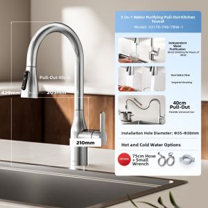 JOMOO | Pull Out Extendable Splash-proof Hot and Cold Water Faucet