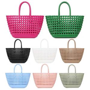 Durable Womens Travel Tote Bag with Hollow Out Design Suitable for Beach Shopping and Daily Use