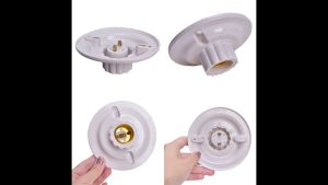 Bộ 2 Đuôi Chụp Đèn Hình Tròn Bằng Hợp Kim Và Gốm Chuôi Ren Vít E27 Phù Hợp Bóng Đèn Công Suất Dưới 60W Size11.5x4.5cm