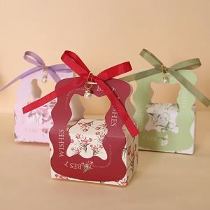 Combo 5 Hộp Quà Cưới Hộp Quà Giáng Sinh Tết Màu Đỏ Đựng Quà Tặng Handmade Kèm Dây