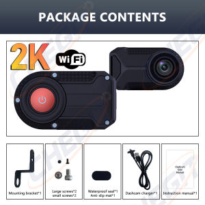 New 2K HD WiFi Motorcycle DVR Waterproof IP66 Loop Recording 170 Degree Widely Angle Camera HD Video Recorder Dash Cam