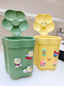 Thùng Rác Bàn Mini Hoạt Hình Có Nắp Đẹp Mắt Dung Tích Nhỏ Dùng Trong Gia Đình Cho Trẻ Em Thùng Đựng Đồ Trang Trí Phòng Ngủ
