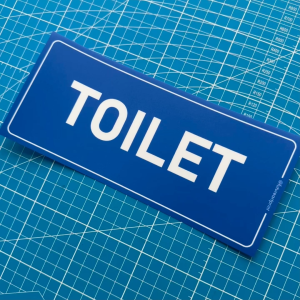 Toilet. Tandas. Bathroom. Premium Sticker Sign Notice Signage Big Small Label.