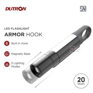 DUTRON Armor Hook Senter LED Alumunium 5 Mode Cahaya 20 Watt Senter Dengan Magnet Dan Baterai Rechargeable Lithium 2200 mAh 990L 20W