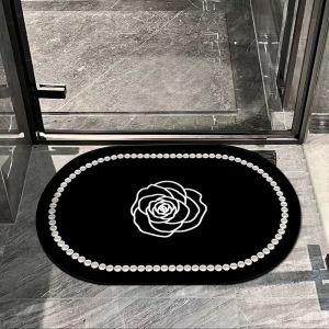 VIKAMA Floor Mat For Bathroom Door Bathroom Floor Mat Simple And Fashionable Anti-Slip Easy To Clean And Absorb Water.