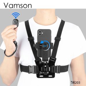 Vamson สายคล้องคอหมุนโทรศัพท์ Mount สําหรับ iphone โทรศัพท์สมาร์ทเข็มขัด Body Harness สําหรับ Gopro Hero 10 9 8 Insta360 Dji กล้อง
