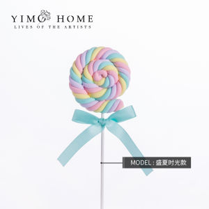 Artificial Cotton Candy Lollipop Fake Candy Kids Photography Shooting Props Dessert Table Bedroom Layout Scene Decoration