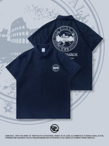 Loose Fit American Style Mens Short Sleeve Polo Shirt Summer New Casual Turn-down Collar Half Sleeve T-shirt Youth Fashion