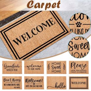 VIKAMA Entrance Doormat Playful Front Door Welcome Mat Outdoor Entryway Rug Kitchen Mat Home Decorative Rug