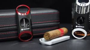 KEENSUN Zinc Alloy V-Cut Cutter (Silver) 60 Ring Gauge 420J2 Stainless Steel V-Cut Blade & Holder (2 in 1) in Gift