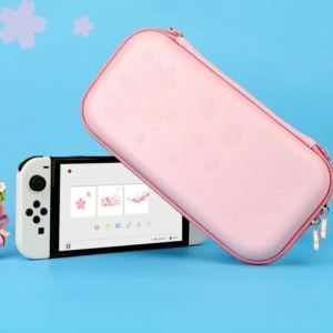 Cute Pink Cherry Blossoms Storage Bag Cover Carrying Case For Switch & OLED Portable Travel Carrying Bag Gaming Accessorie