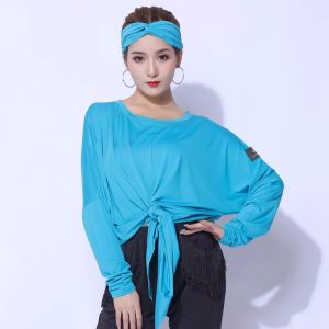Latin Dance Top Womens Autumn Practice Long sleeved Performance Dance Dress