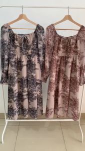 D10279 Line Drawing Vintage Midi Dress