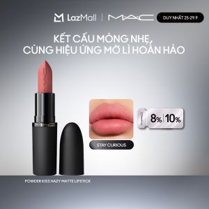Son thỏi MAC Powder Kiss Hazy Matte Lipstick | Bền màu ẩm mịn suốt 10H