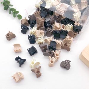 Mini 1.5CM Hair Clip Simple Frosted Milk Coffee Color Versatile Hair Grip Plastic Hair Card Top Clip Haircut Accessories