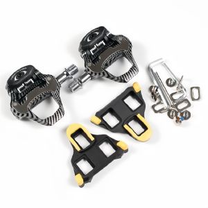 Carbon Fiber Road Bike Pedals - Ultra Lightweight Fit SHIMANO SPD/LOOK KEO Cleats | High-Performance Clipless Pedals