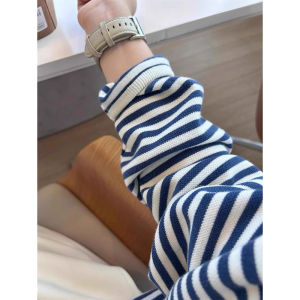 Stylish French Elegance Striped Vintage Long Sleeve Sweatshirt