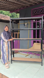 Rak besi siku lubang Rak susun 6 tingkat Rak dapur Rak gudang Rak Serbaguna