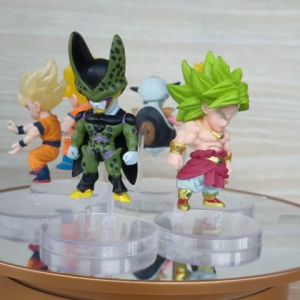 Action Figure DRAGON BALL SUPER Chibi isi 6 pcs - Miniatur Topper Kue Pajangan Mainan Cell Frieza Vegito Zamasu Trunks