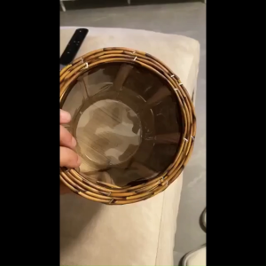 【Keep_Real】 【ขาตั้งดอกไม้สานหวายเทียม】ตะกร้าเก็บของทำมือขาไม้ ที่วางขาตั้งกระถางต้นไม้ ตกแต่งสวนในบ้าน