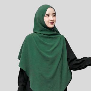 Pashmina Jumbo Curve Oval Crinkle Airflow •Pashimna Oval• Pashmina Curve Malaysia Syari