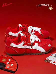 Warrior | Vintage Thin Soles Casual Red Womens Sneakers