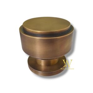 Handle Pintu Rumah Kuningan Antik Motif Knob Polos Diameter 7 cm