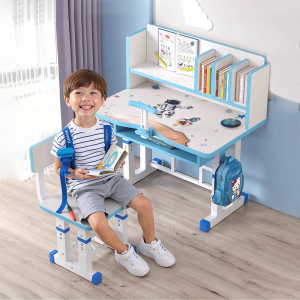 NAIJIA Study Table Set Meja Belajar Kanak-Kanak Adjustable Children Student Writing Table With Chair Set兒童學習桌