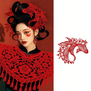 HUANGLISHI | New Year New Chinese Style Paper Cutting Cloud Shoulder Photography Props