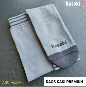 Kaos Kaki Universal Pria / Wanita Kosaki UNISAKI Kaos Kaki Dobel Tumit Kaos Kaki Dobel Nylon Kaos Kaki Non Jempol-ABU MUDA