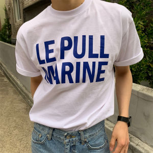 DAVID&ME | Korean Trendy Print Casual Loose Letter Short Sleeve Round Neck T-Shirt