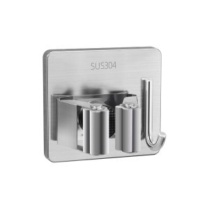 CHUSHE | No-Drill Wall Mounting Hook for Mop and Broom Bathroom Storage Organizer