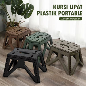 Kursi Lipat Plastik Portable Kuat Ringan Anti Slip Serbaguna Untuk Rumah & Outdoor Camping - A01B