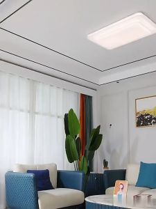 Double Layer Rectangular Circular Ceiling Lamp Living Room Study LED Ceiling Light Mosquito Proof