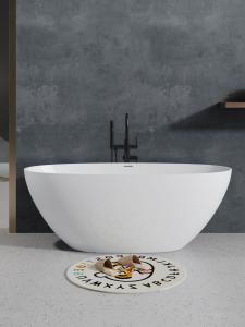 High-Molecular-Weight PMMA Artificial Stone Bathtub Hotel And Homestay Small Apartment Oval Shape Bathtub for Home Use