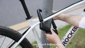 ROCKBROS Khóa Chữ U Cho Xe Đạp Khóa Bánh Xe Đạp Đường Trường MTB 3 Chìa Khóa An Toàn Chống Trộm Cho Xe Máy Xe Tay Ga Phụ Kiện Xe Đạp